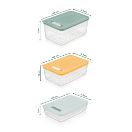 Hermia Set de Cajas de Almacenaje 9 Piezas Plástico Sin BPA